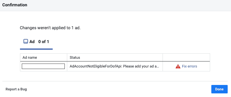 10 Facebook Ads Error Fixes
