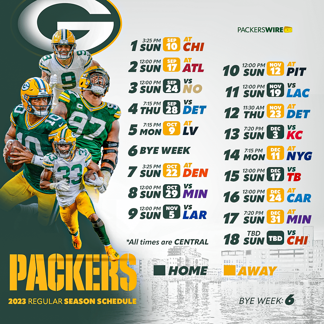 12 Packers Schedule Printables For Easy Planning