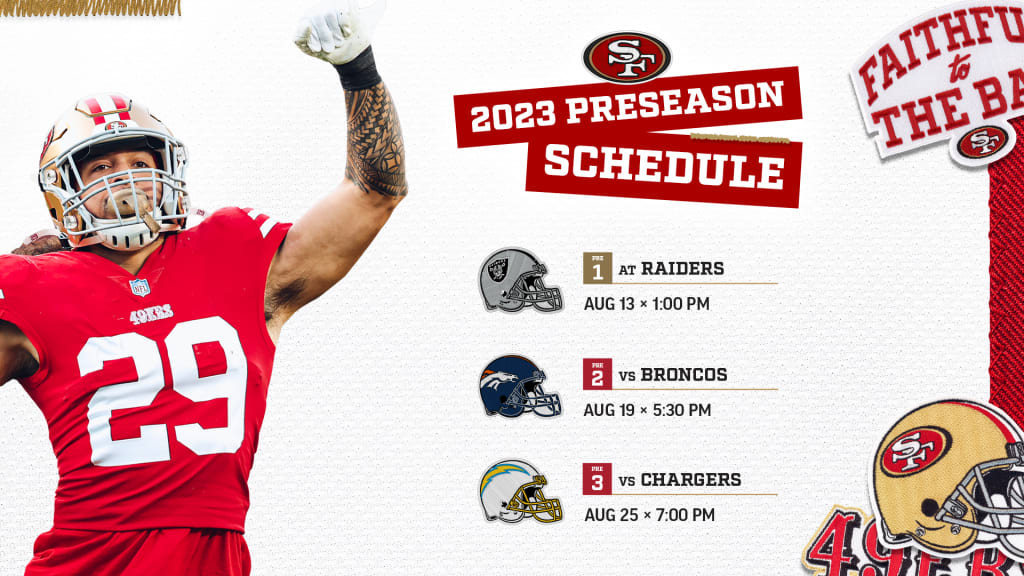 49Ers Preseason Game Schedule