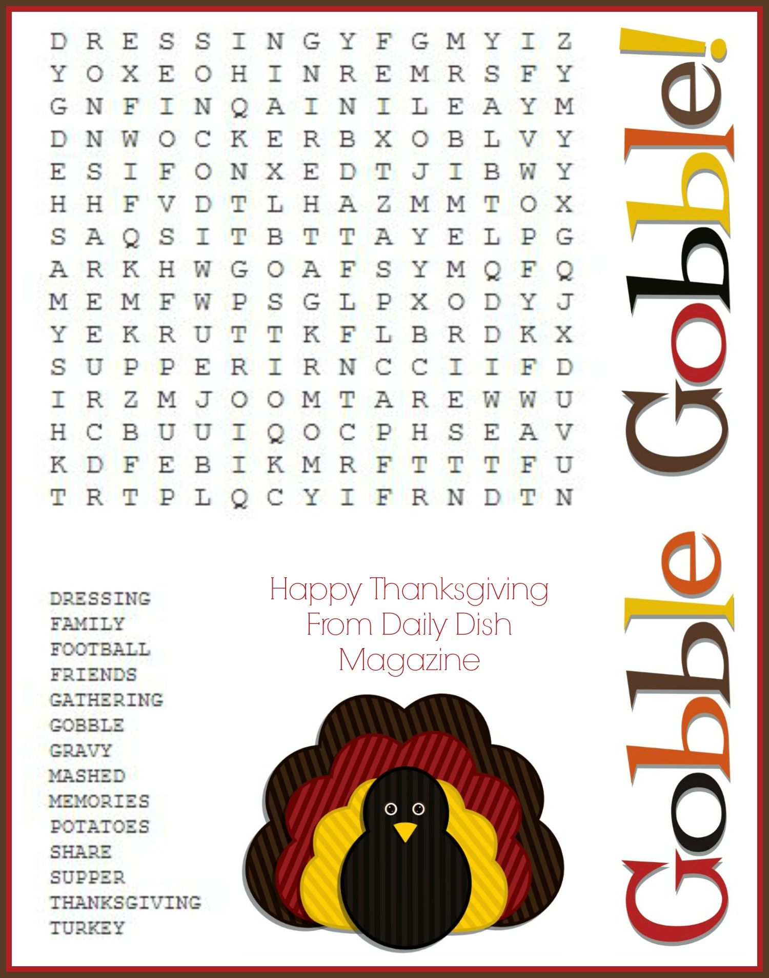 How To Find Thanksgiving Word Search Answers? Fast Results