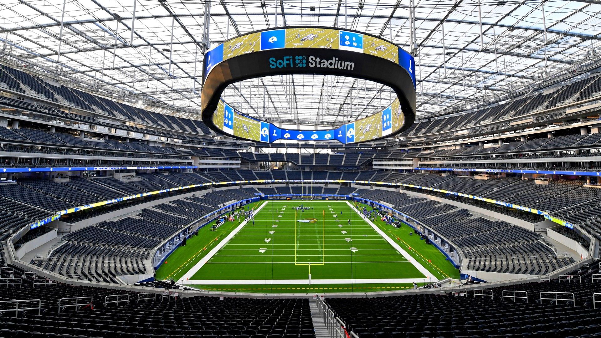 Nfl Sofi Stadium Opens To Surreal Backdrop Without Fans Yahoo Sports Nfl Sofi Stadium Opens To Surreal Backdrop Without Fans Yahoo Sports