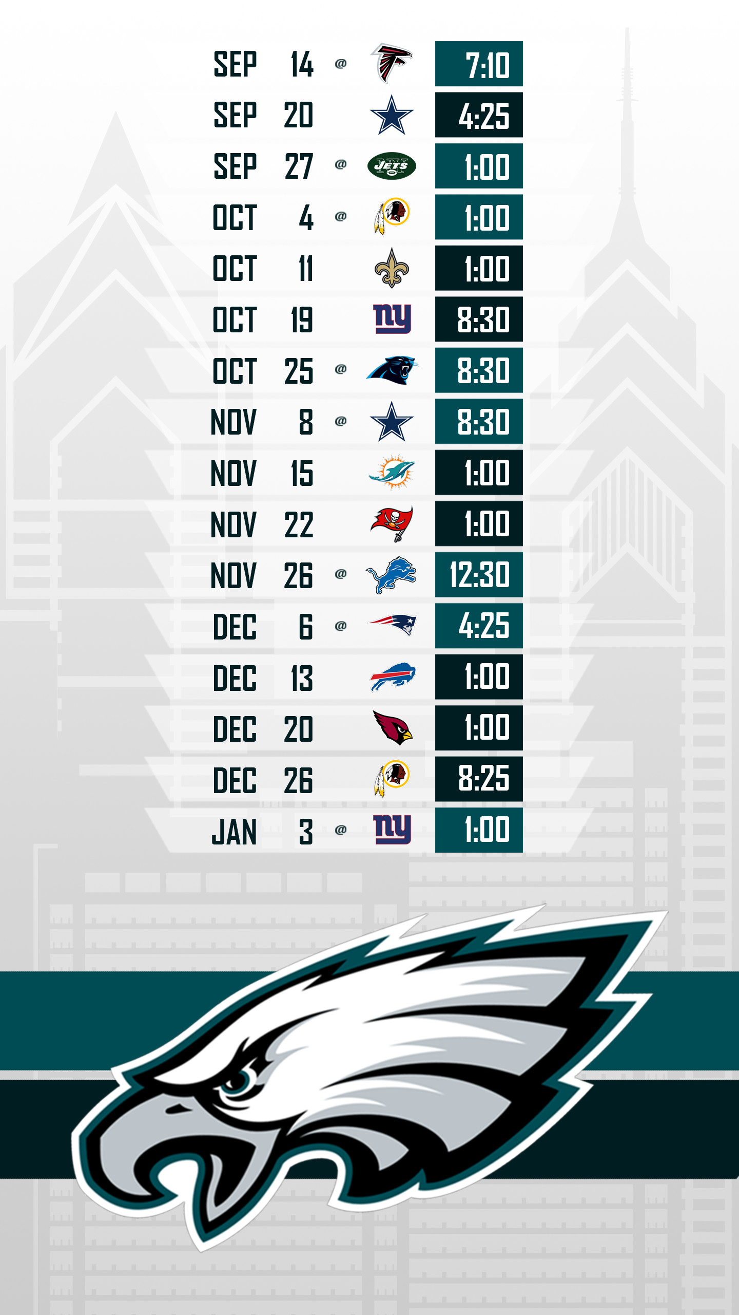 Philadelphia Eagles Football Schedule: This Year's Games