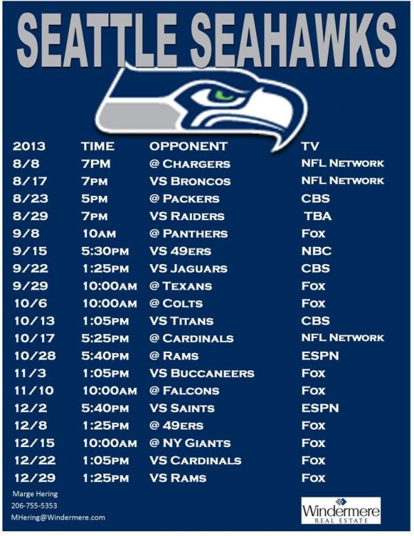 Seattle Seahawks Preseason Games