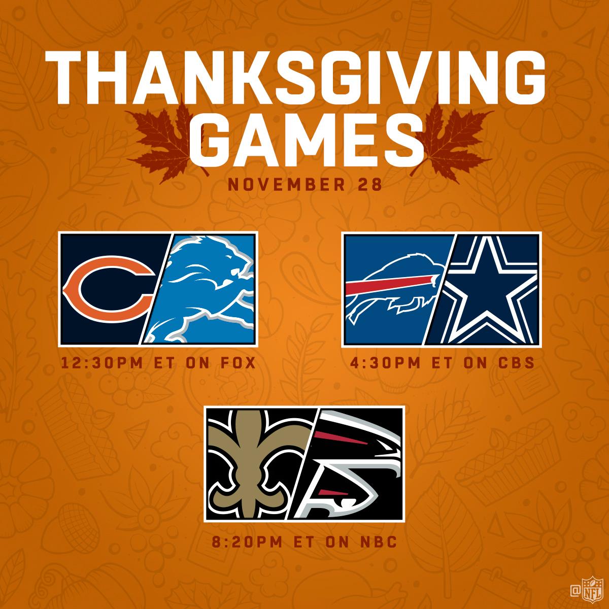 When Do Nfl Teams Play On Thanksgiving? Tv Guide